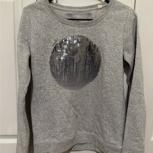 Gray Sequin Sweatshirt